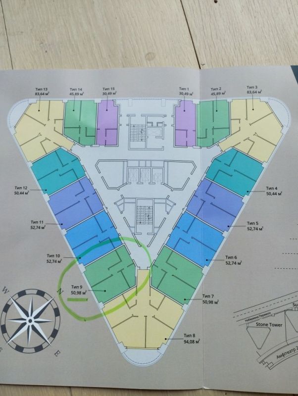 Продам 2к квартиру 51 м² 2я башня ЖК Бартоломео