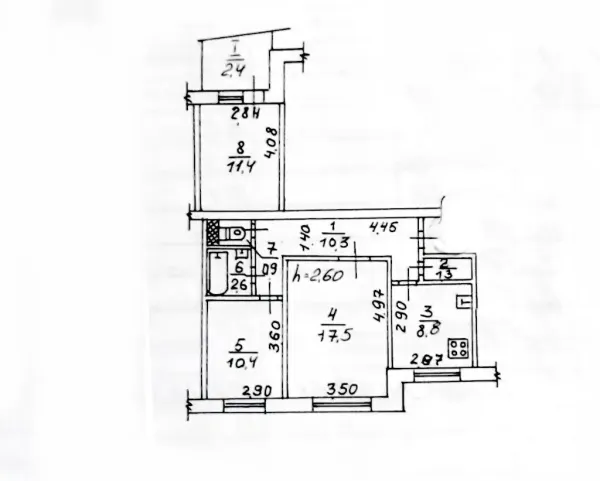Продам 3к квартиру 65.6 м² ж/м Парус вул. Гідропаркова 9