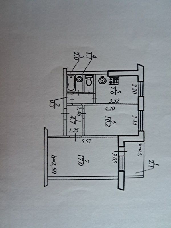 Продам 2к квартиру 45 м² на Парусе