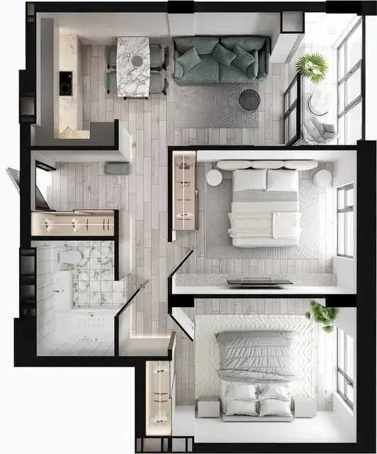 Продам 3к квартиру  64.40 м² в центрі міста Дніпра, ЖК Женева. ЖК Geneve