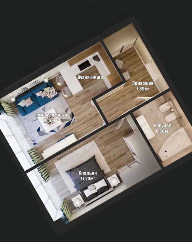 Продається к квартира 52.74 м² у ЖК Bartolomeo Соборний район