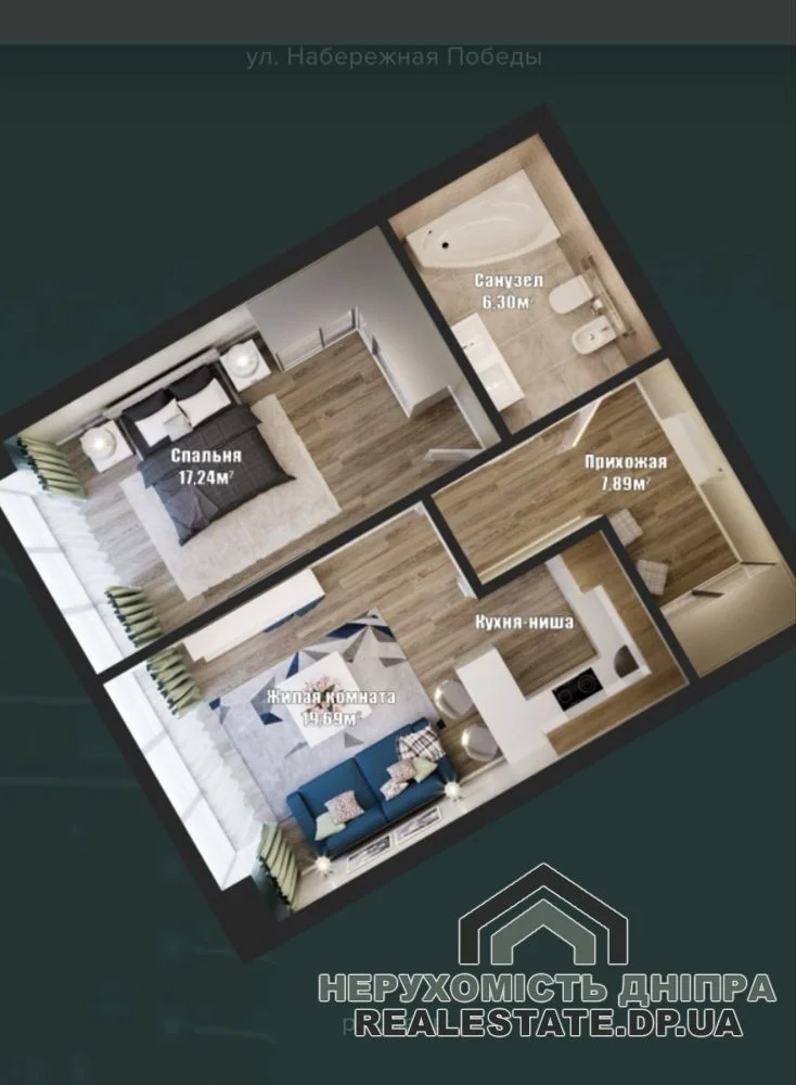 Продам квартиру 52.20 м² ЖК Bartolomeo Resort Town · 3