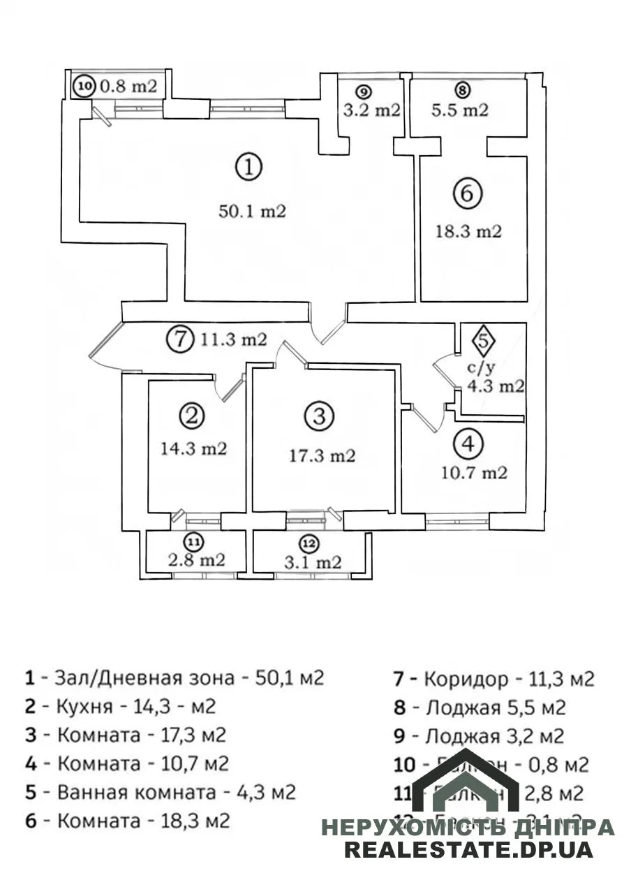 Продам 5к квартиру 142 м² ул. Шодуарівська · 1