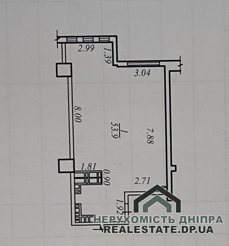 Продам 2к 53.9 м² ЖК Баку Дом 2, Секция 1