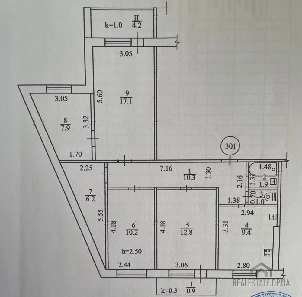 Квартира, 4‑кімнатна, вул. Велика Діївська 32, Новокодацький район, Дніпро · 2