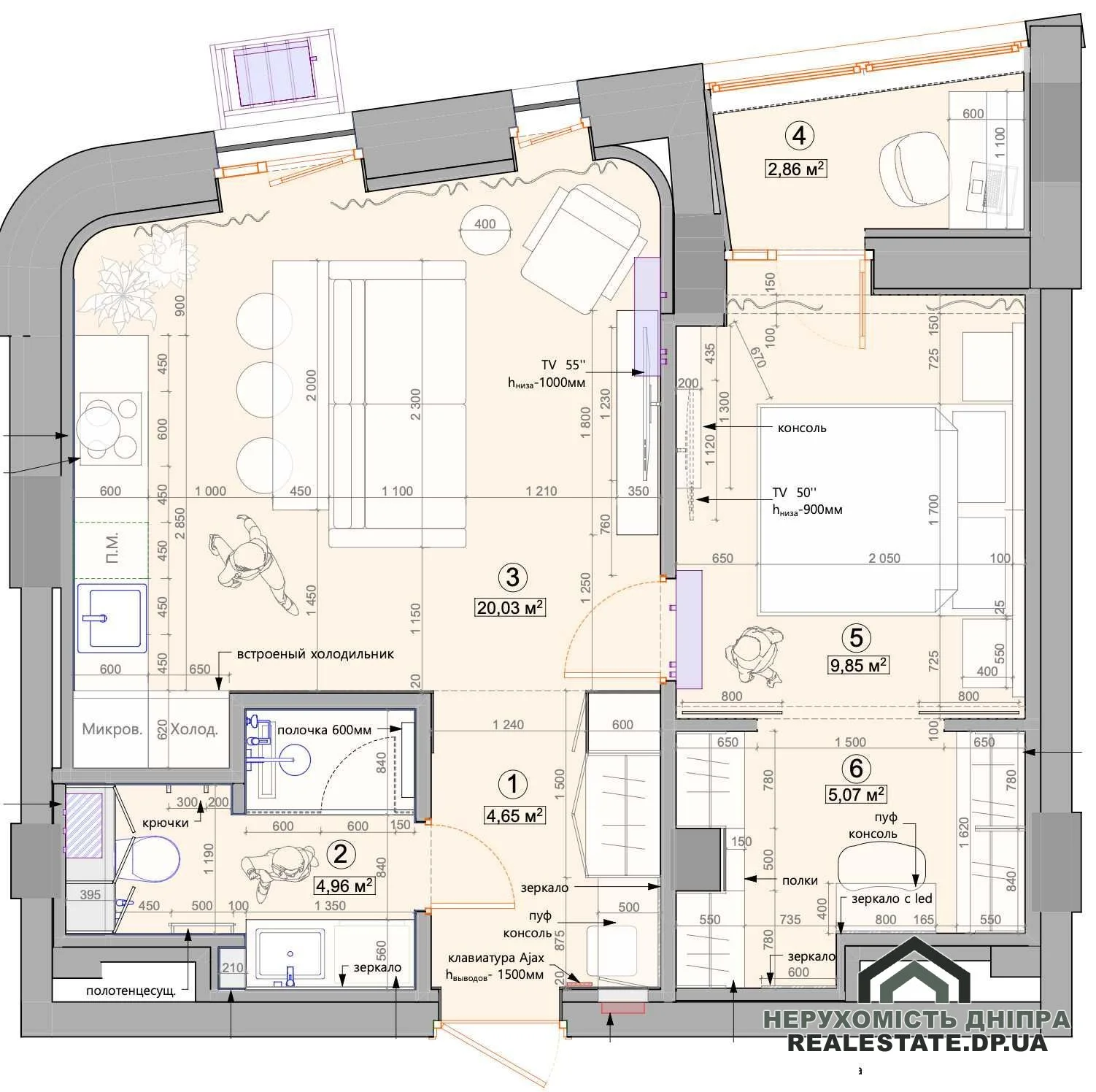 Здам чудову квартиру 50 м² ЖК Loft Smart з квітня