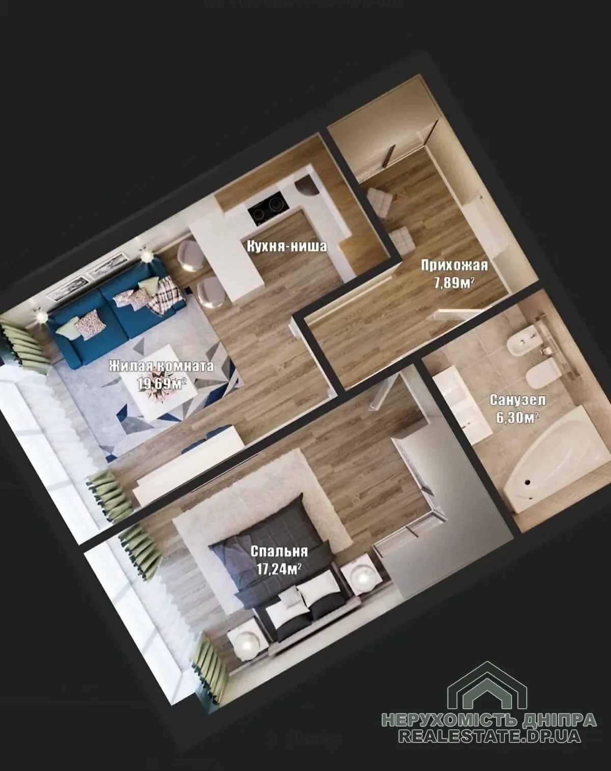 Продається 2к квартира 52.74 м² у ЖК Bartolomeo Соборний район · 3